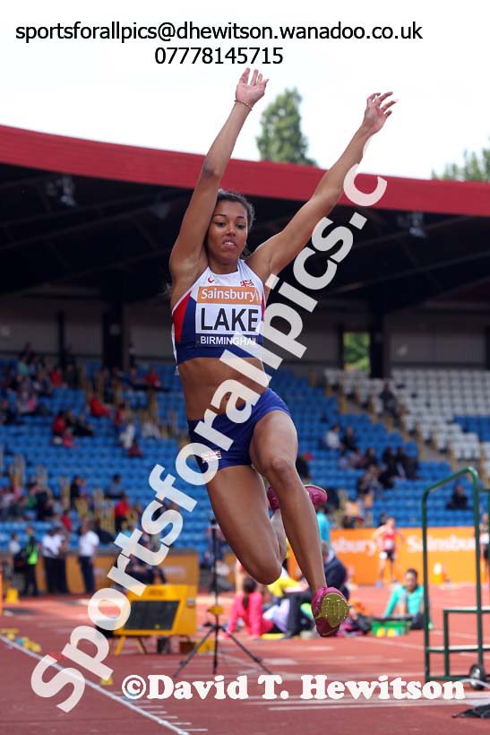 Morgan Lake (WSE) long jump, 2014 Sainsbury's British Championships. Photo: David T. Hewitson/Sports for All Pics